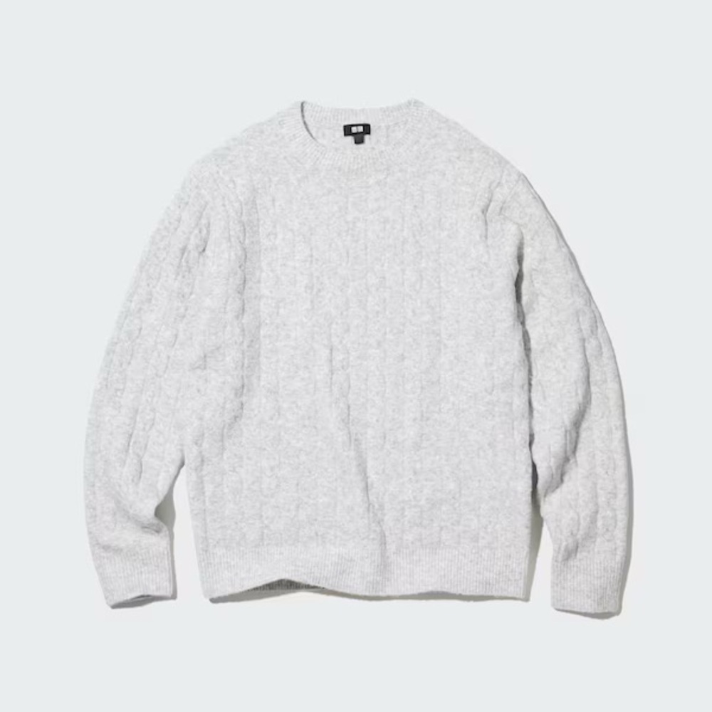 Uniqlo Soufflé Yarn Gray Sweater